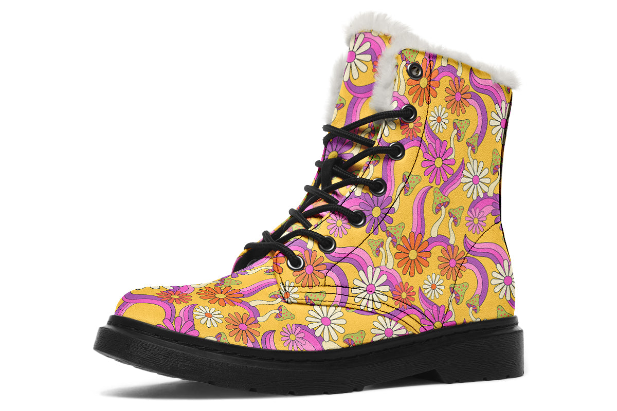 Groovy Garden Faux Fur Boots