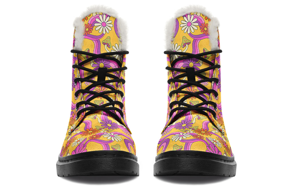 Groovy Garden Faux Fur Boots