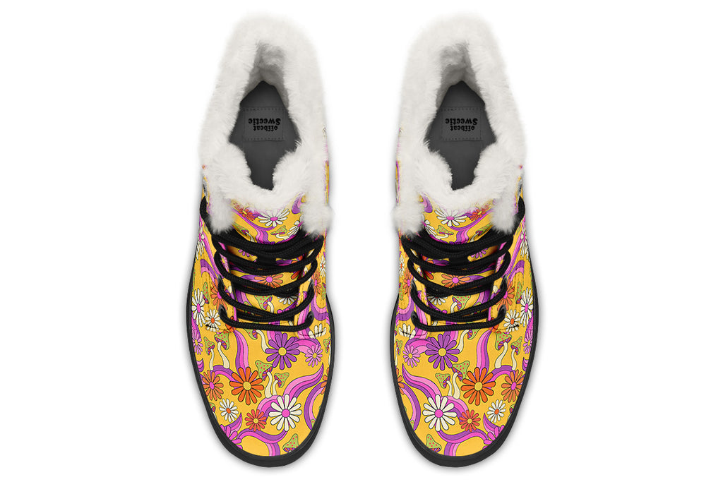 Groovy Garden Faux Fur Boots