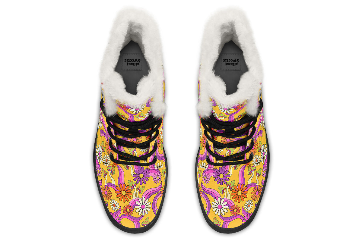 Groovy Garden Faux Fur Boots