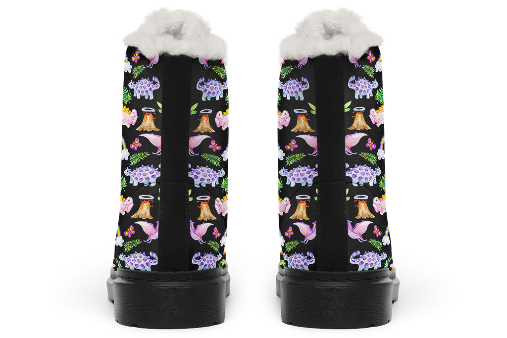 Happy Dinos Faux Fur Boots - Offbeat Sweetie