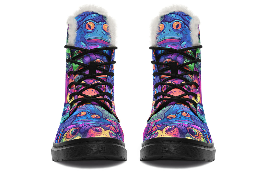 Hypnofog Faux Fur Boots - Offbeat Sweetie