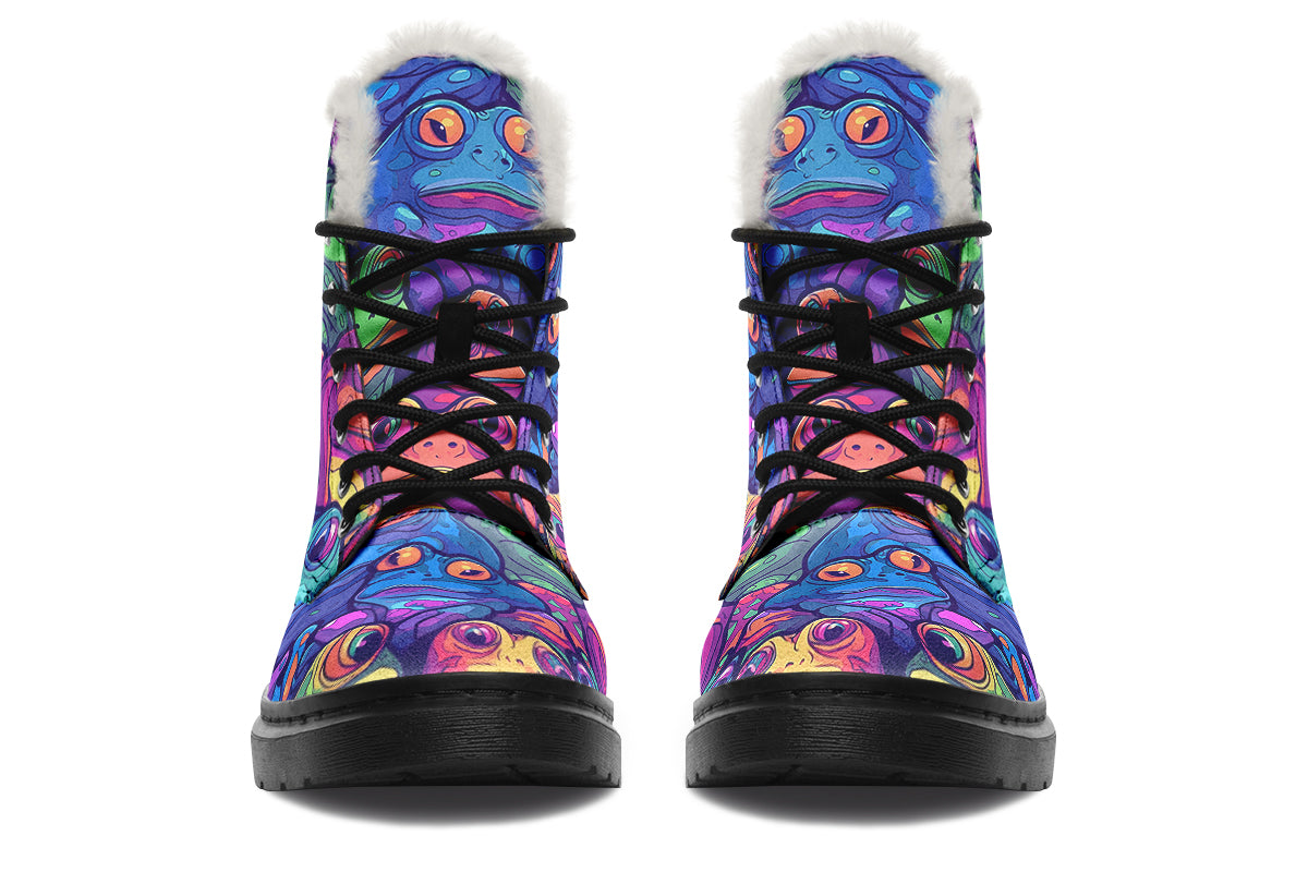 Hypnofog Faux Fur Boots - Offbeat Sweetie