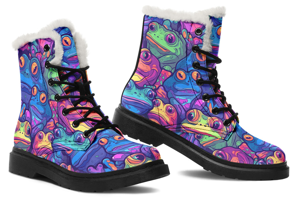 Hypnofog Faux Fur Boots - Offbeat Sweetie