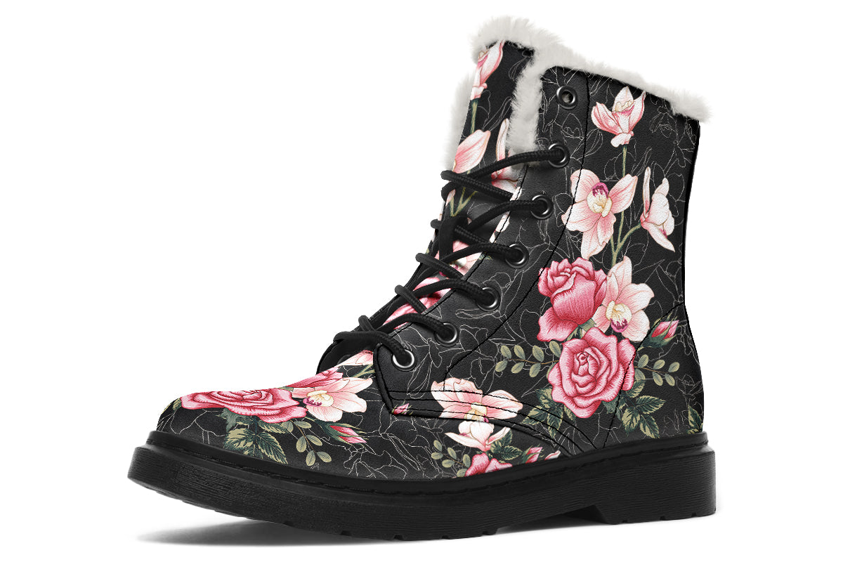 In Bloom Faux Fur Boots - Offbeat Sweetie