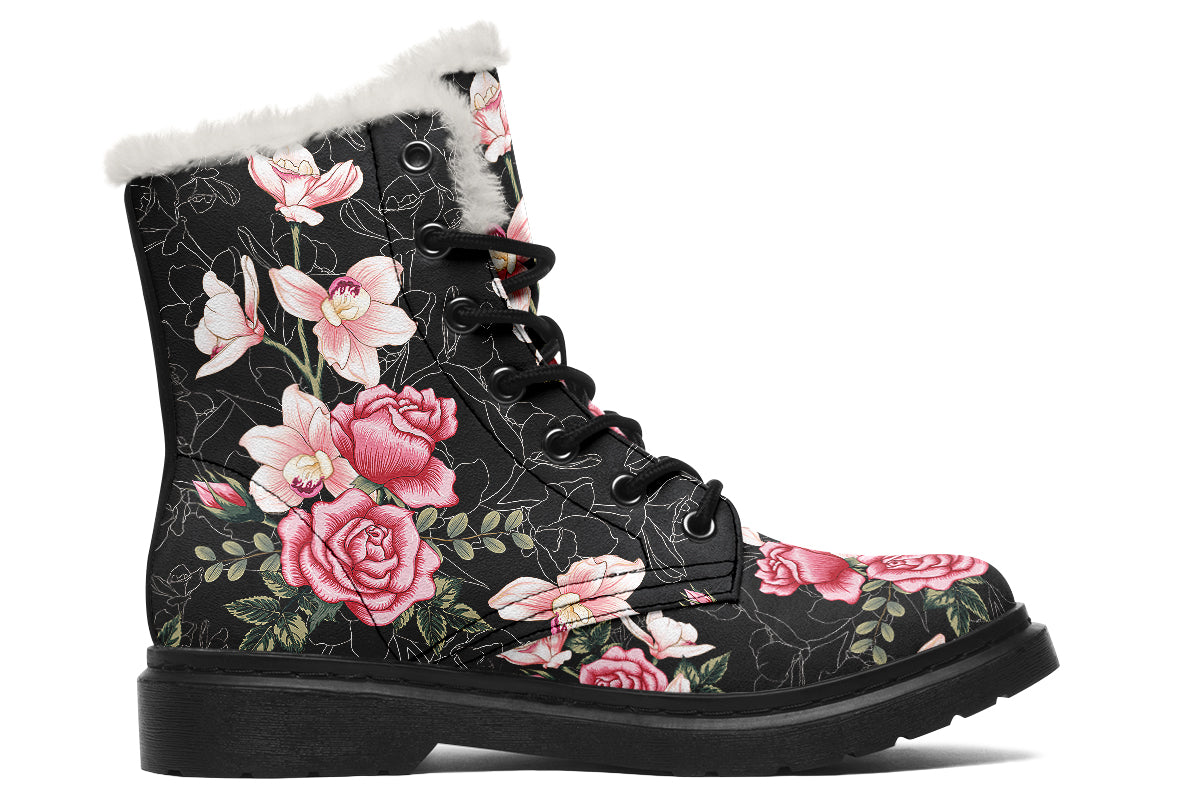 In Bloom Faux Fur Boots - Offbeat Sweetie
