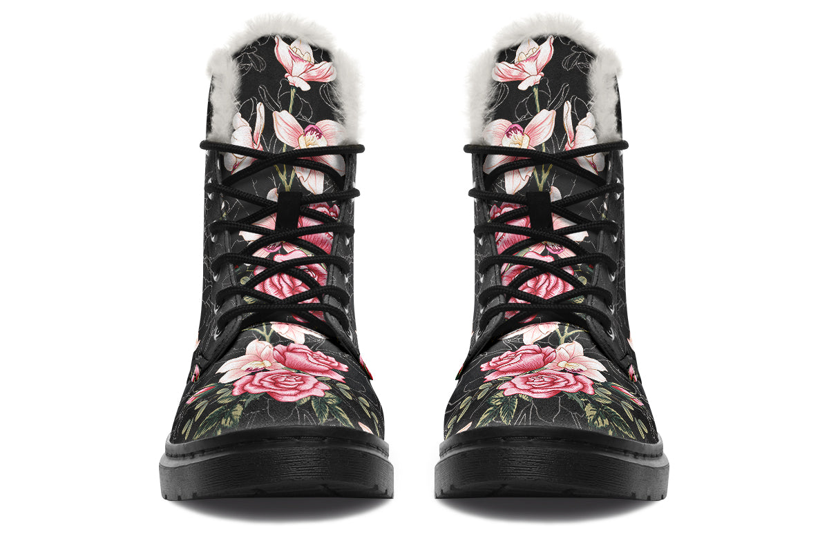 In Bloom Faux Fur Boots - Offbeat Sweetie