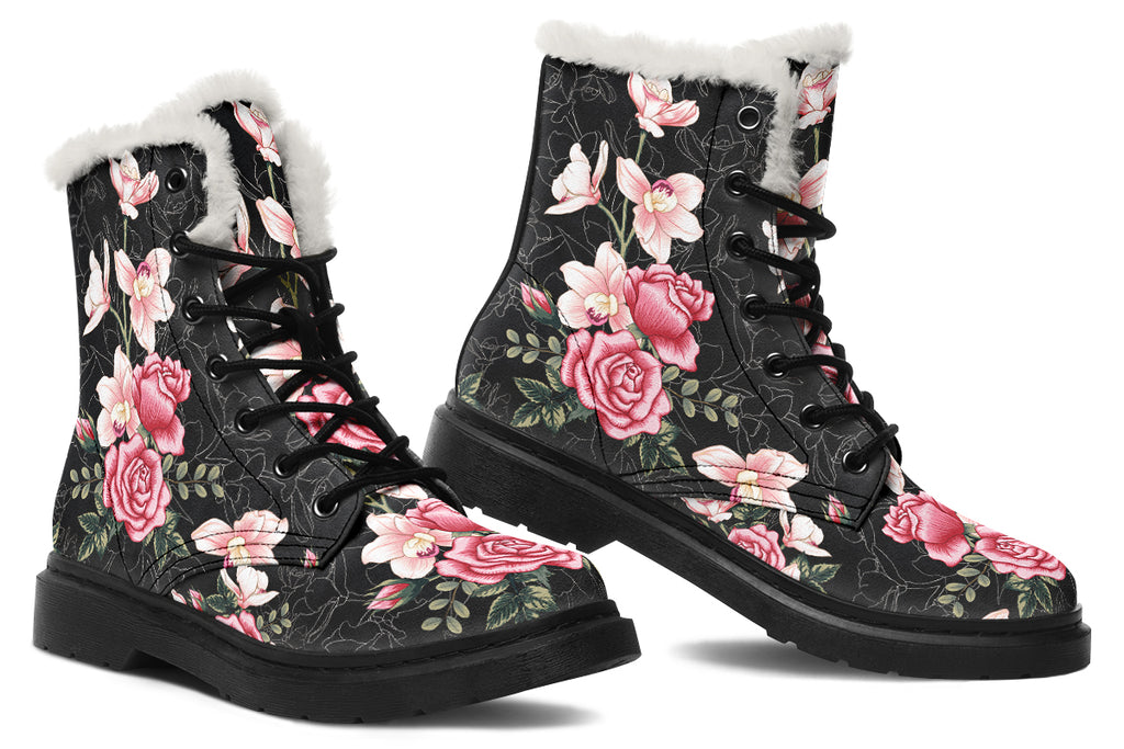 In Bloom Faux Fur Boots - Offbeat Sweetie