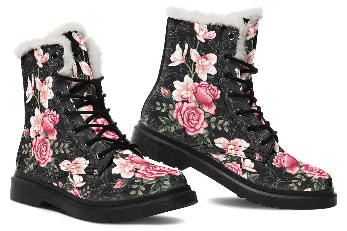 In Bloom Faux Fur Boots - Offbeat Sweetie