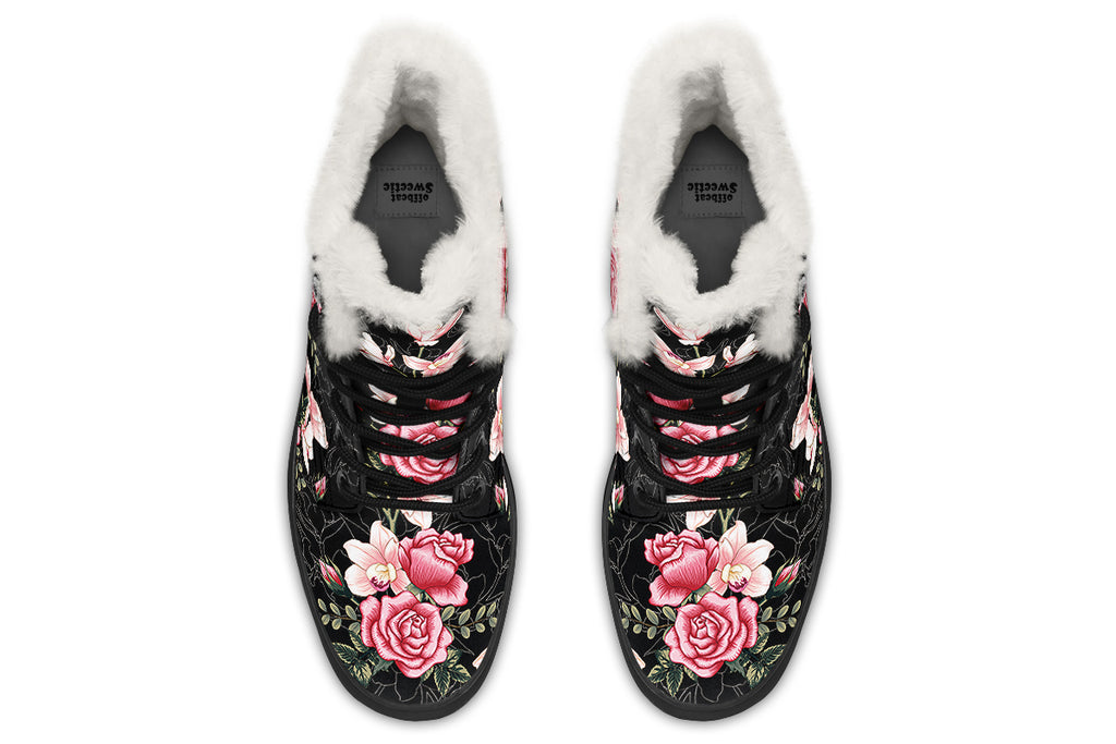In Bloom Faux Fur Boots - Offbeat Sweetie