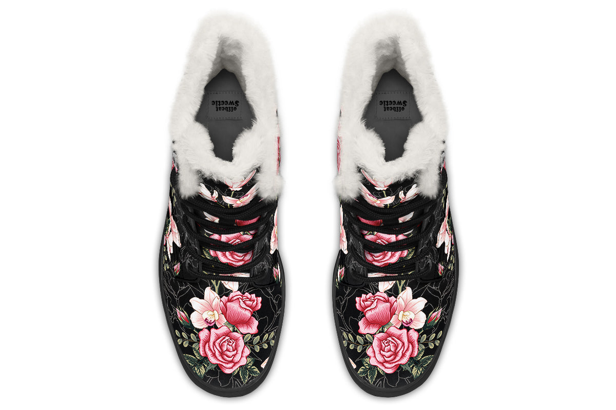 In Bloom Faux Fur Boots - Offbeat Sweetie