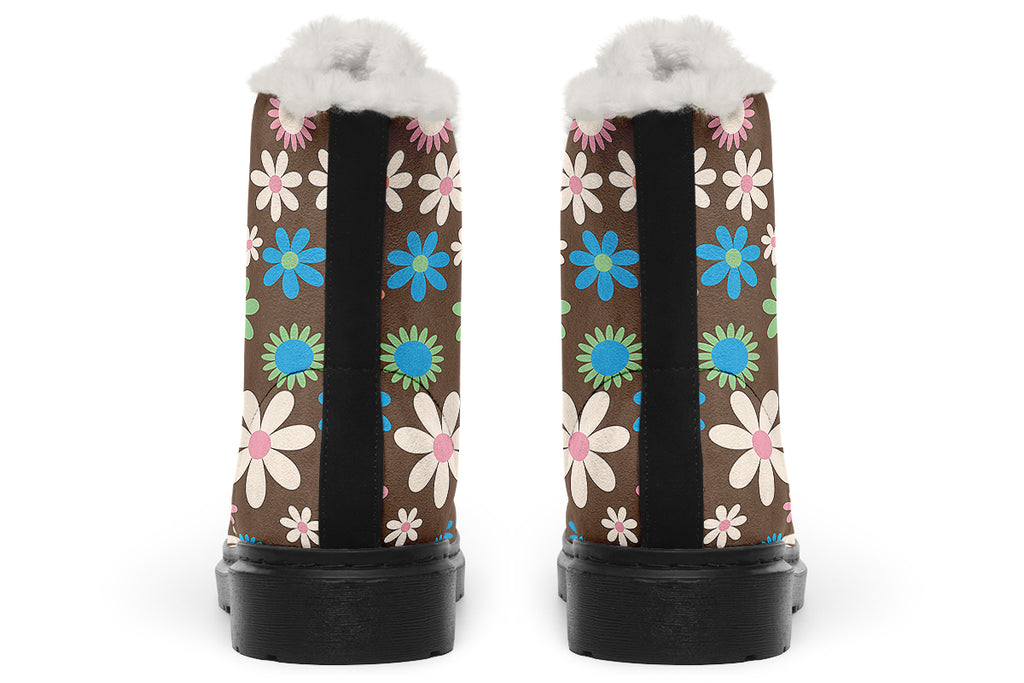Judy's Flowers Faux Fur Boots - Offbeat Sweetie