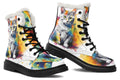 Kitty On My Foot Faux Fur Boots - Offbeat Sweetie