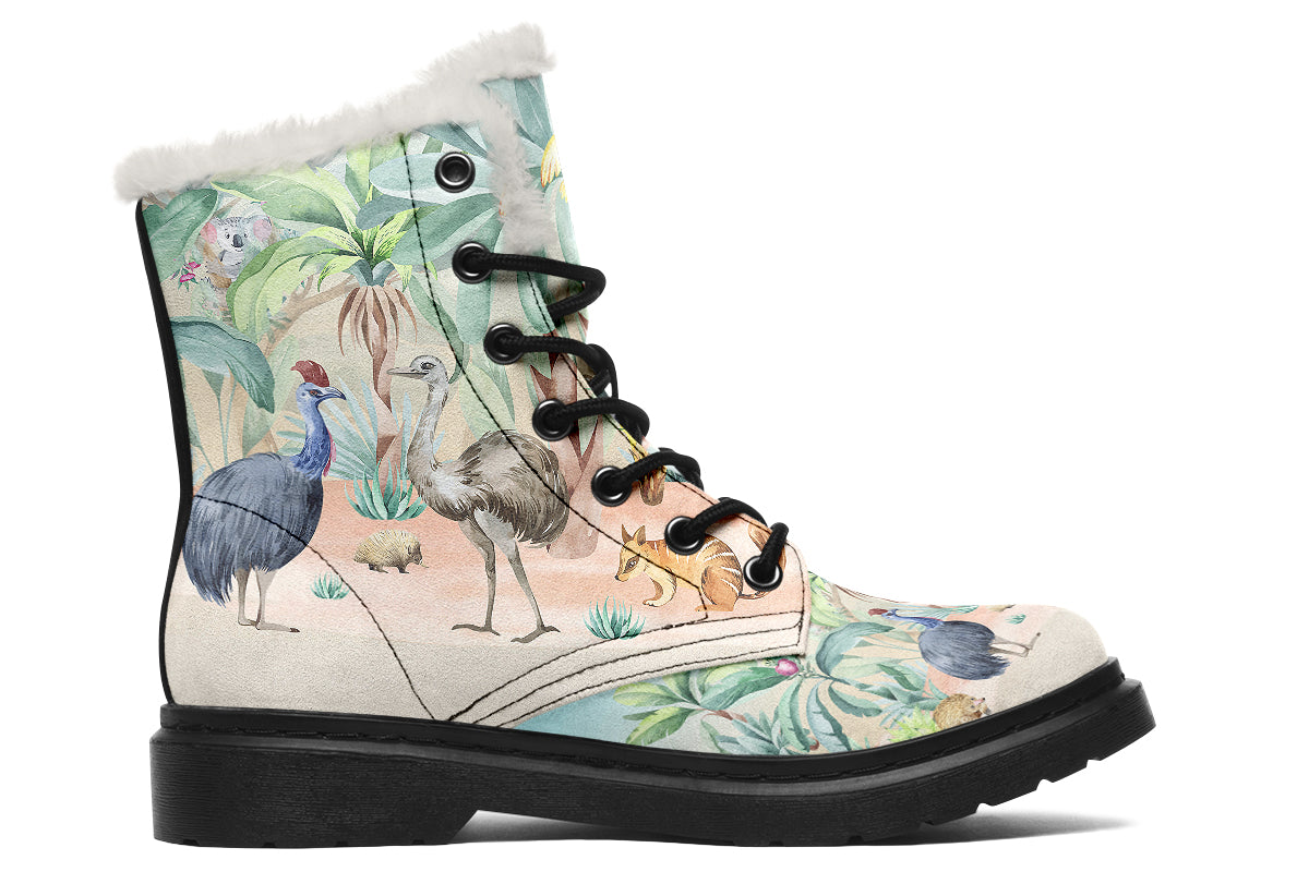 Land Down Under Faux Fur Boots - Offbeat Sweetie
