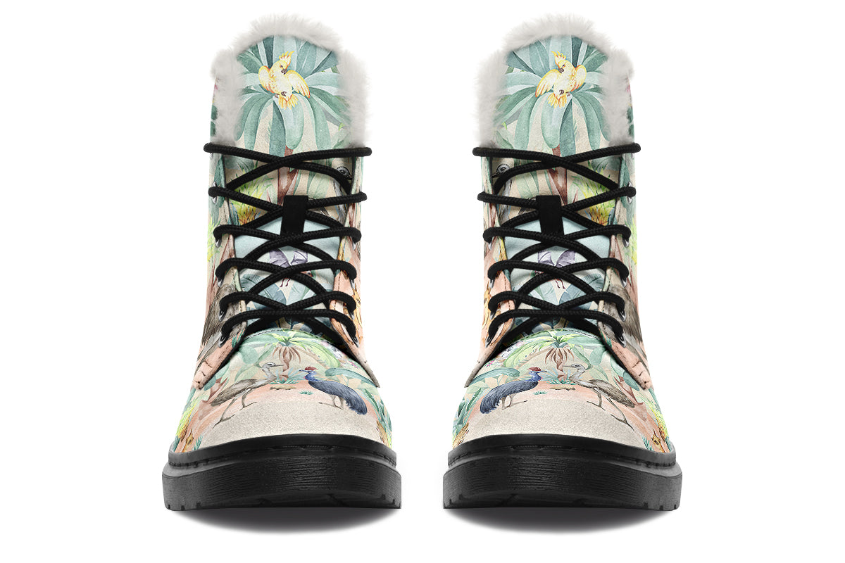 Land Down Under Faux Fur Boots - Offbeat Sweetie