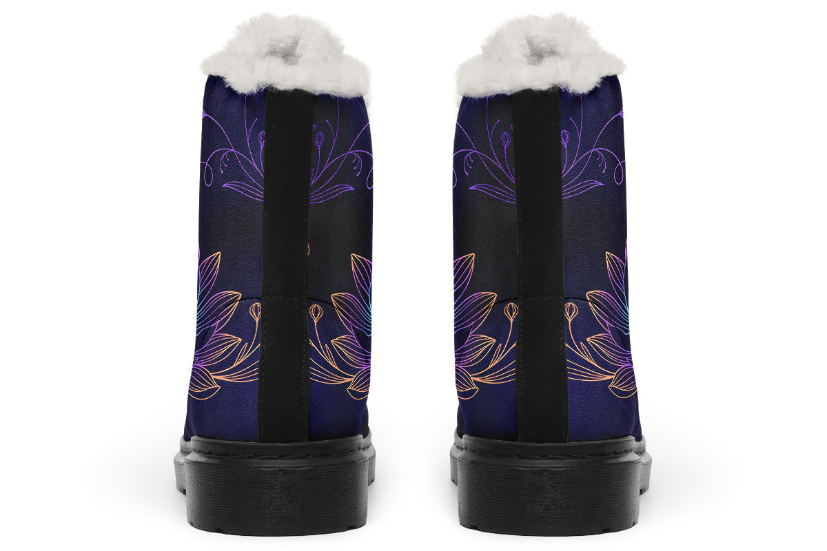 Lotus Faux Fur Boots - Offbeat Sweetie