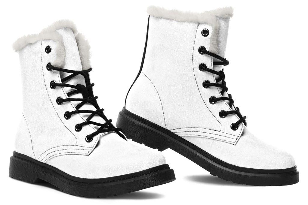 Marshmallow White Faux Fur Boots