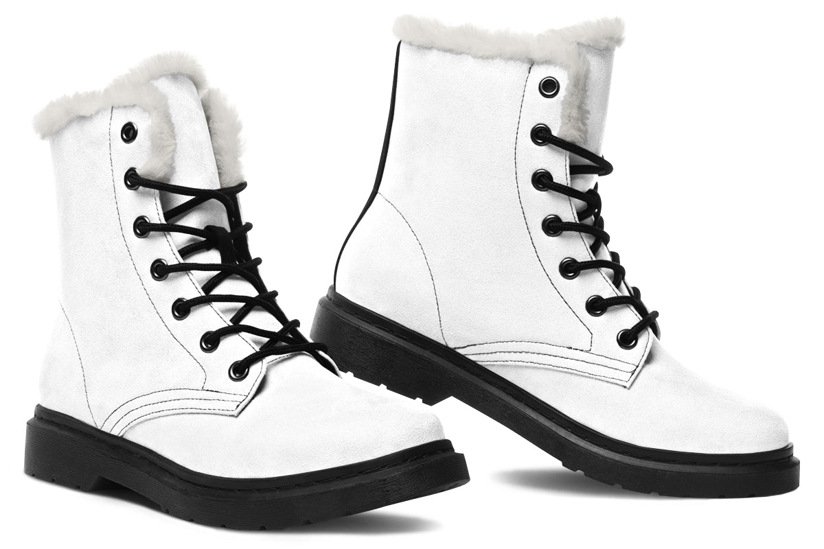 Marshmallow White Faux Fur Boots