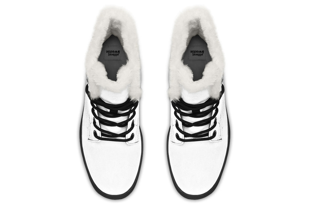 Marshmallow White Faux Fur Boots