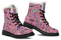 Mauvelous Mushrooms Faux Fur Boots
