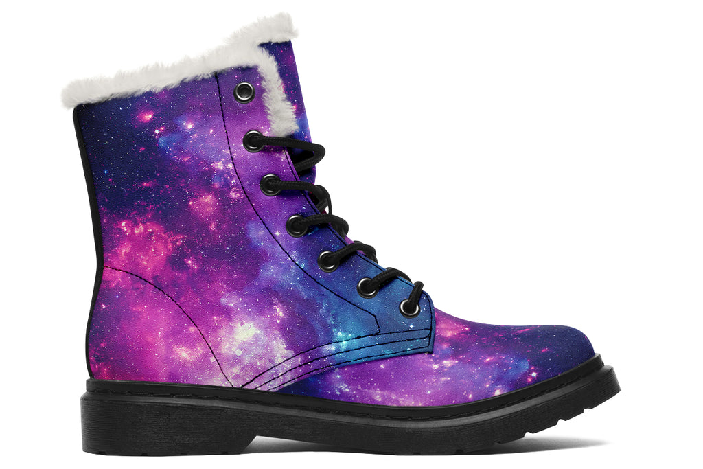 Nebula Faux Fur Boots - Offbeat Sweetie