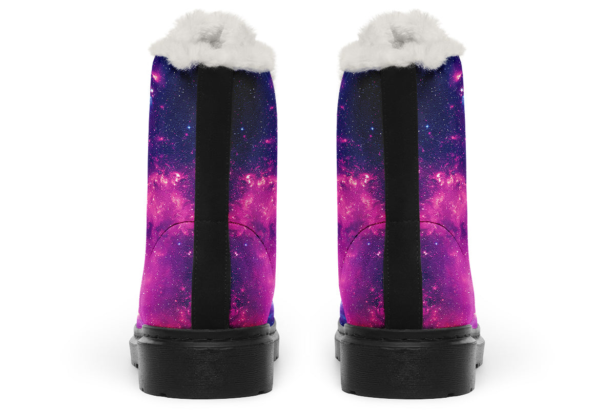 Nebula Faux Fur Boots - Offbeat Sweetie