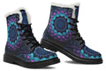 Blue And Purple Mandala Faux Fur Boots - Offbeat Sweetie