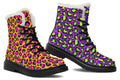 Neon Safari x Zombie Leopard Mismatch Faux Fur Boots