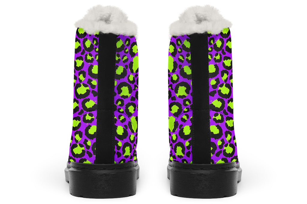 Zombie Leopard Faux Fur Boots