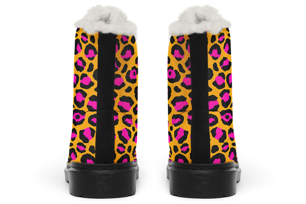 Neon Safari Faux Fur Boots