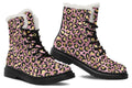 Pink Leopard Faux Fur Boots - Offbeat Sweetie