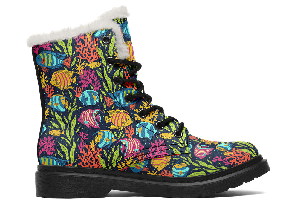 Plenty Of Fish Faux Fur Boots