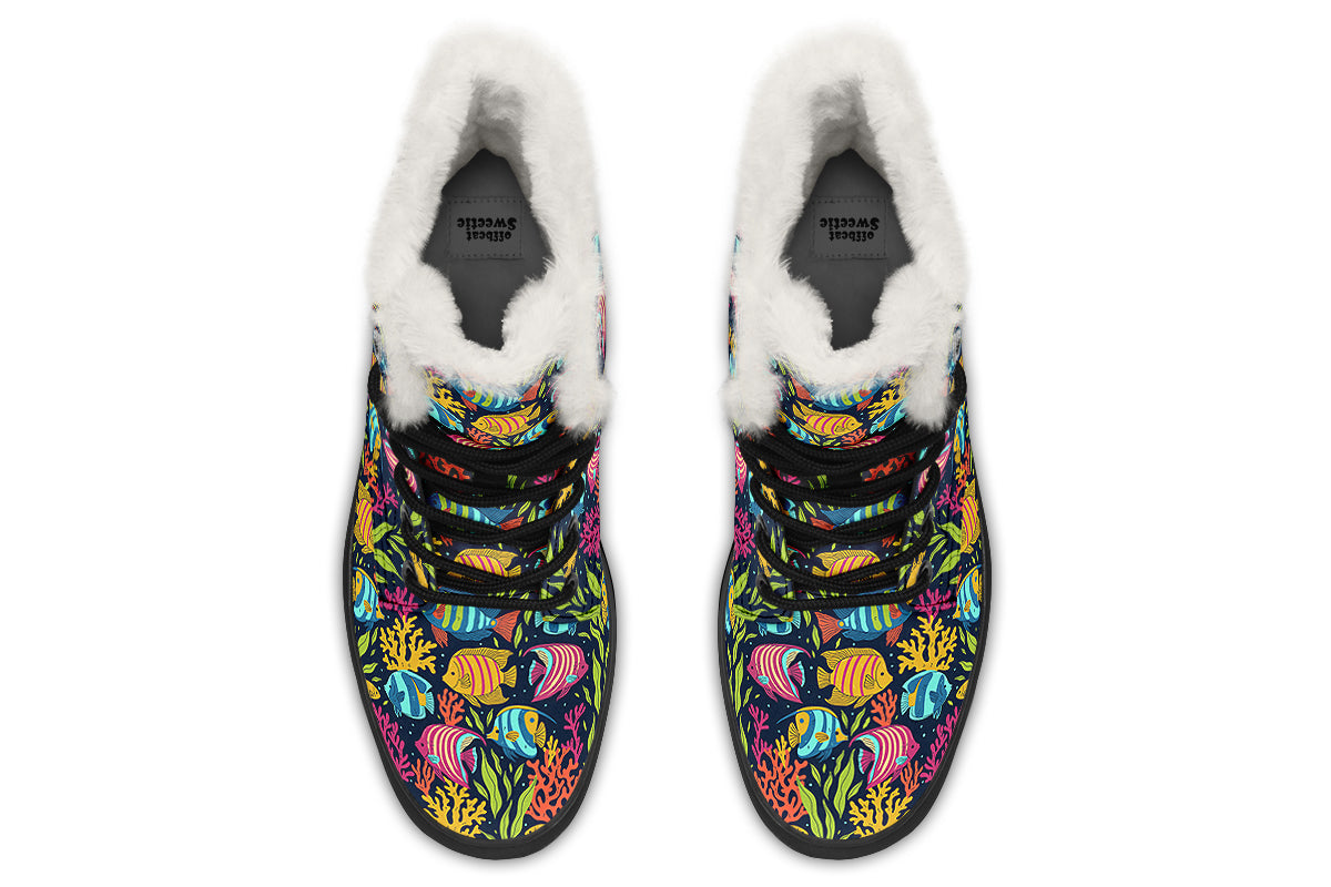 Plenty Of Fish Faux Fur Boots