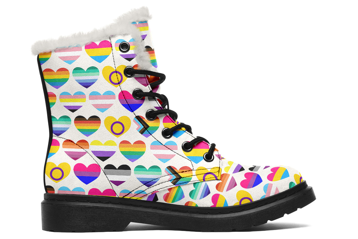 Pride Faux Fur Boots - Offbeat Sweetie