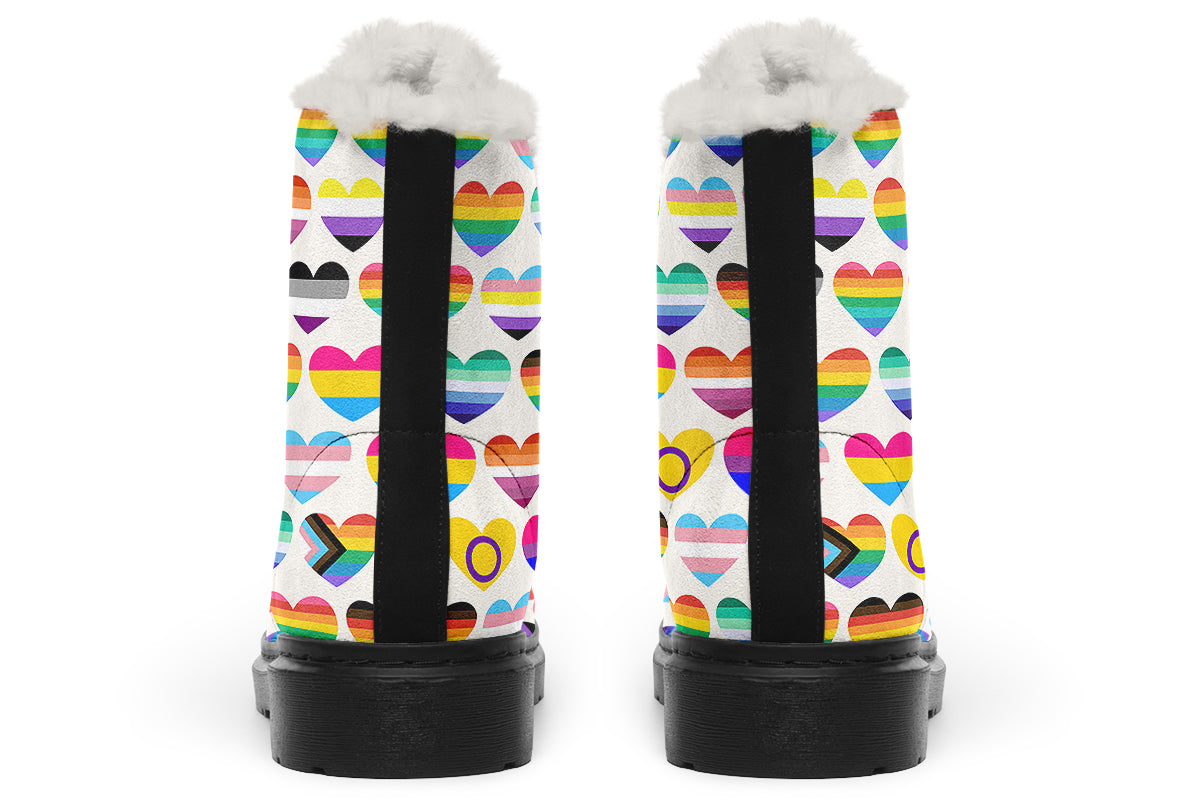 Pride Faux Fur Boots - Offbeat Sweetie
