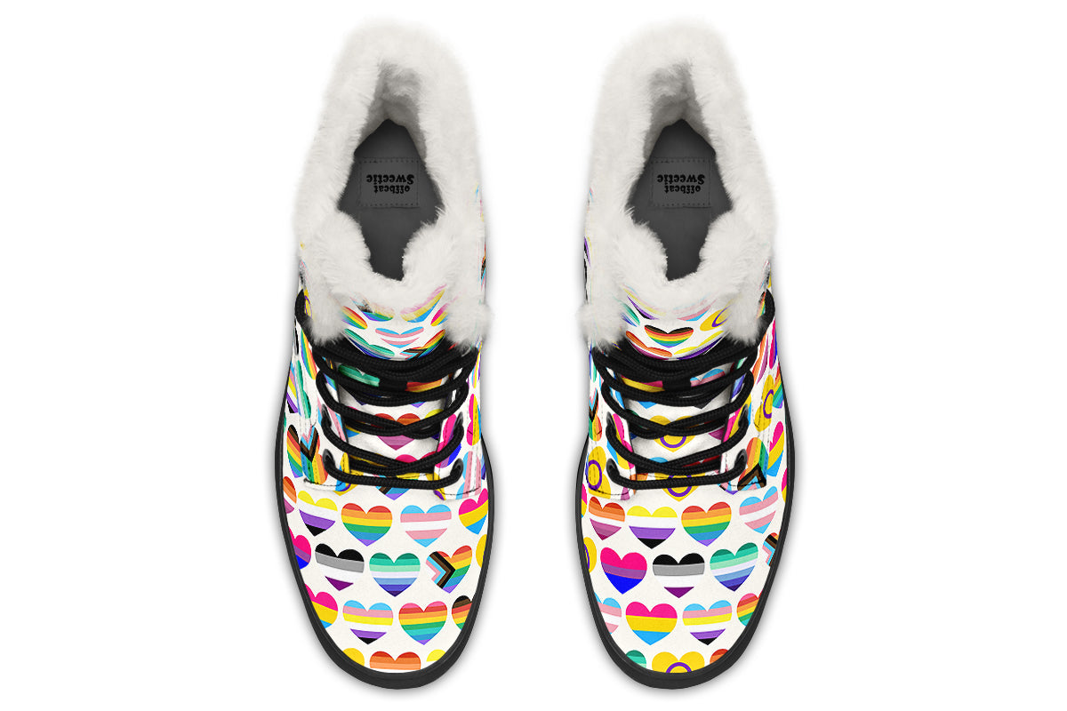 Pride Faux Fur Boots - Offbeat Sweetie
