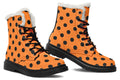 Pumpkin Pop Polka Dot Faux Fur Boots