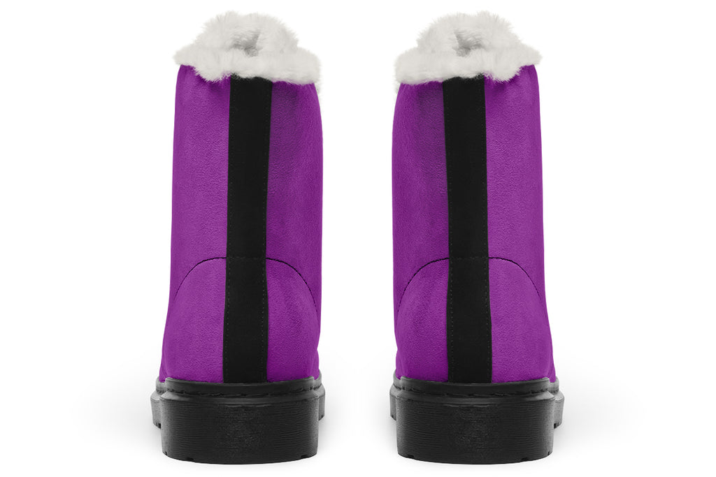 Purple Reign Faux Fur Boots - Offbeat Sweetie