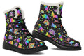 Rainbow Dinos Faux Fur Boots - Offbeat Sweetie