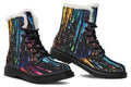 Rainbow Drips Faux Fur Boots - Offbeat Sweetie
