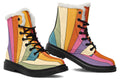 Retro Rainbow Faux Fur Boots - Offbeat Sweetie