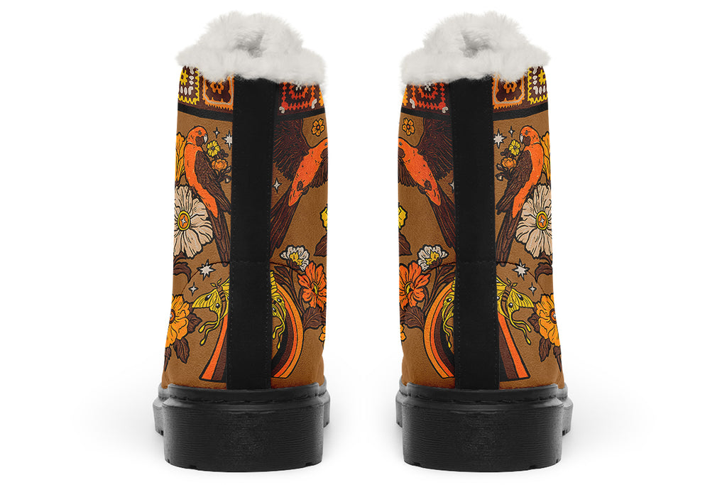 Retro Rosellas Faux Fur Boots - Offbeat Sweetie