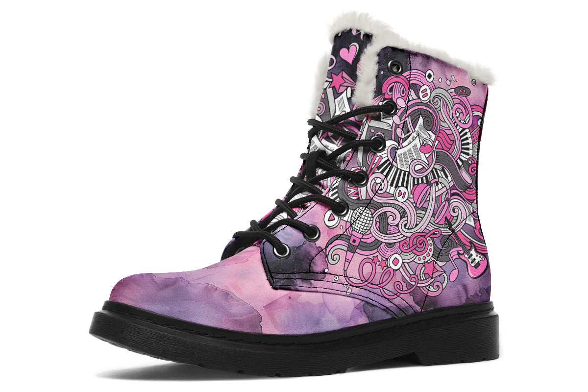 Rock Chic Faux Fur Boots