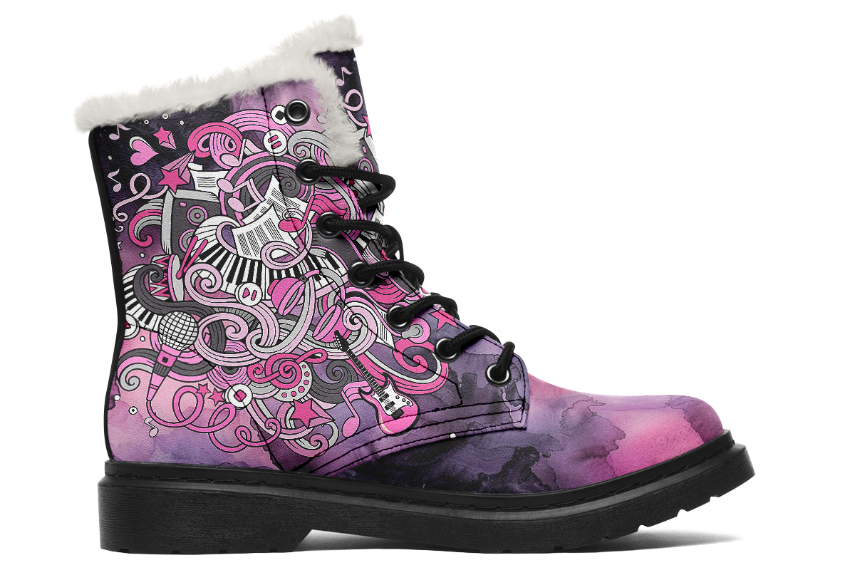 Rock Chic Faux Fur Boots