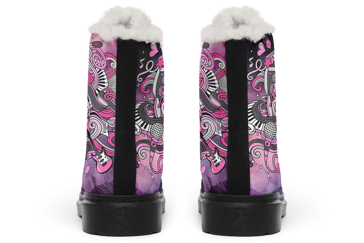Rock Chic Faux Fur Boots