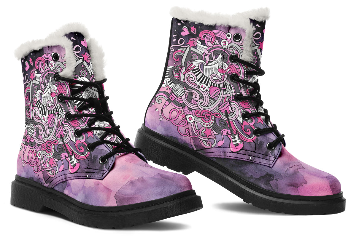 Rock Chic Faux Fur Boots