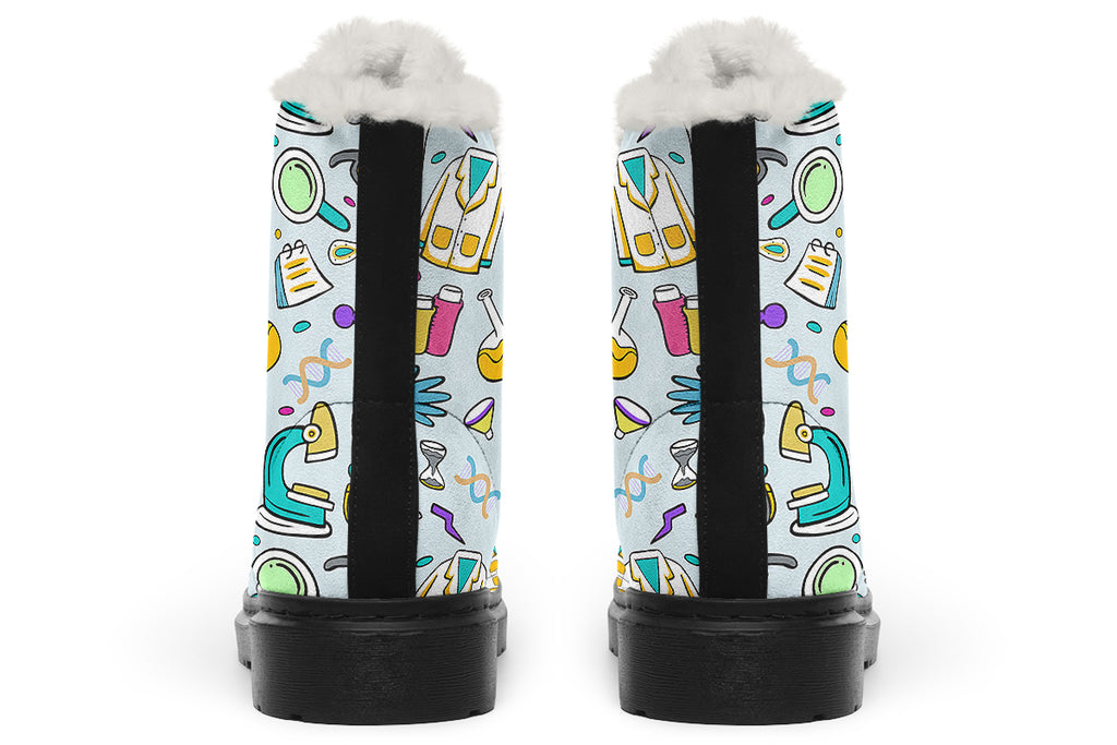 STEM Blue Faux Fur Boots