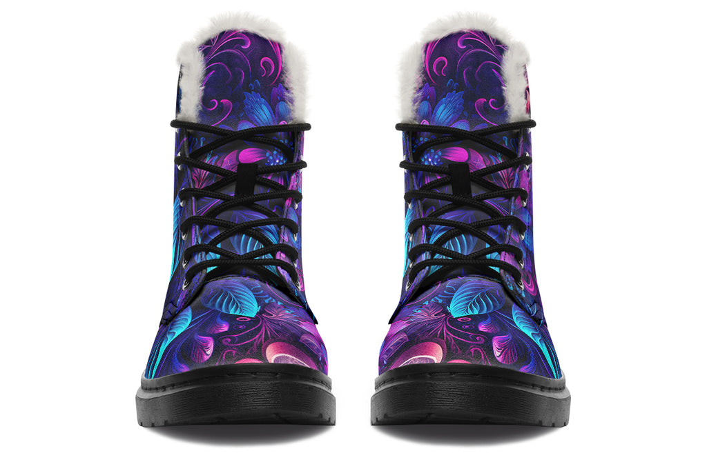 Secret Garden Faux Fur Boots - Offbeat Sweetie