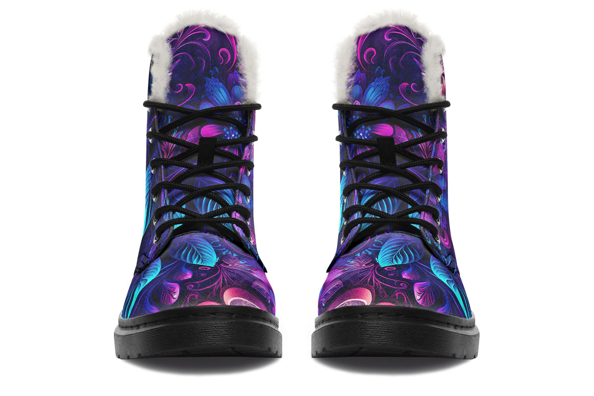 Secret Garden Faux Fur Boots - Offbeat Sweetie