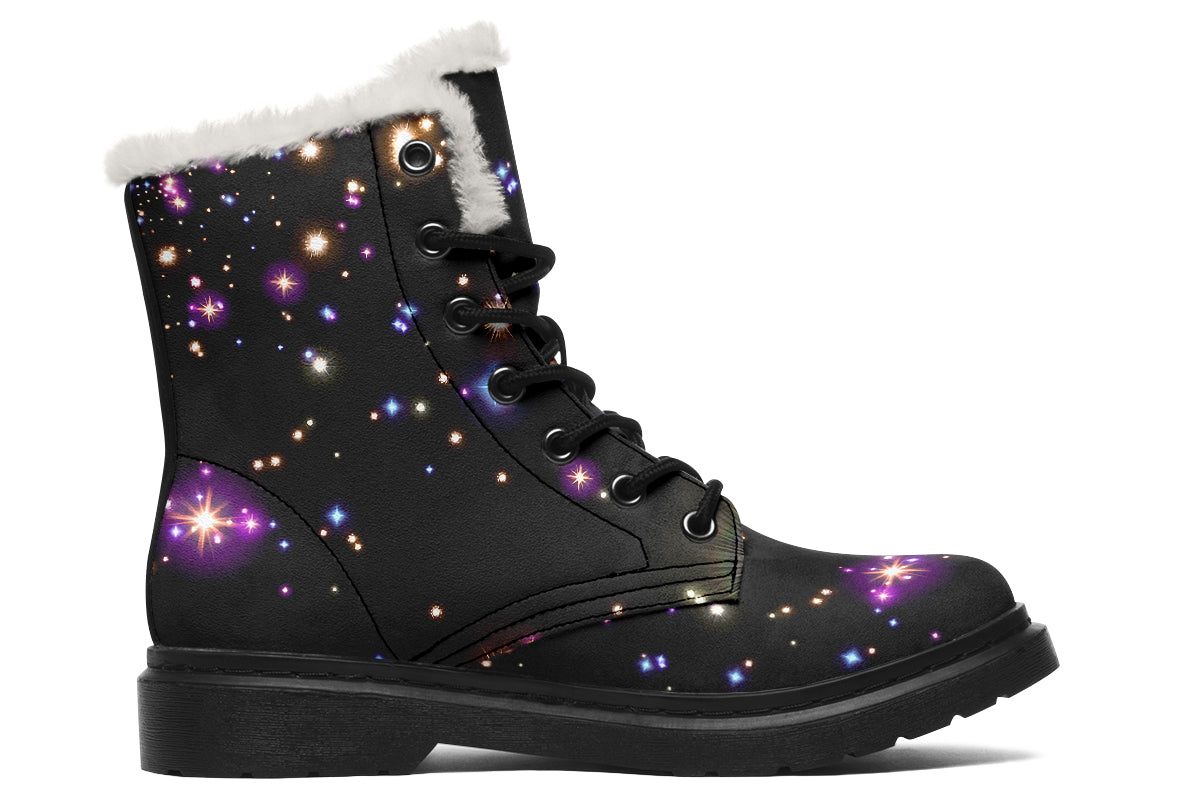 Starlight Faux Fur Boots - Offbeat Sweetie